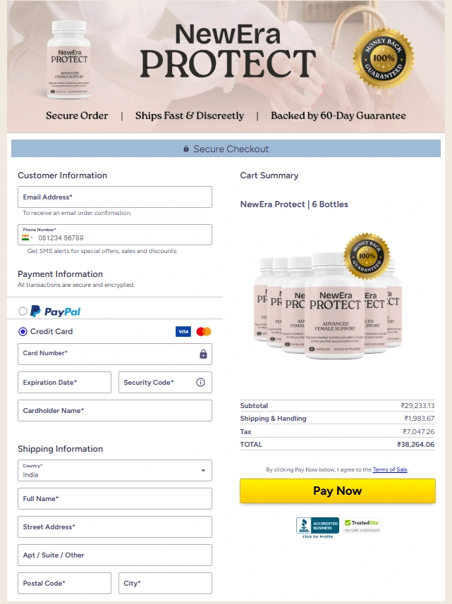 NewEra Protect secure checkout process - safe online ordering