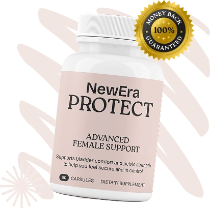 NewEra Protect supplement bottle - natural bladder control and pelvic health support